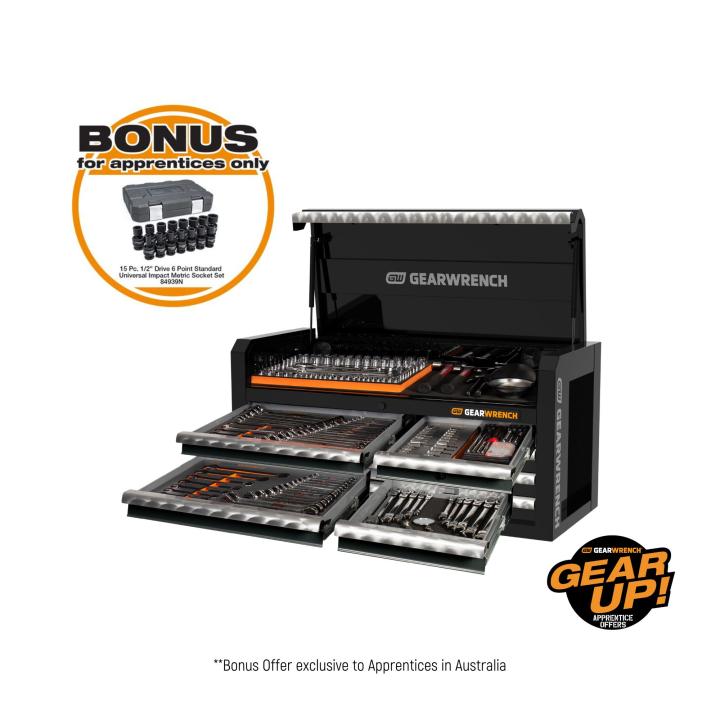 GEARWRENCH 250 Piece Combination Tool Kit + 43" Tool Chest 77008