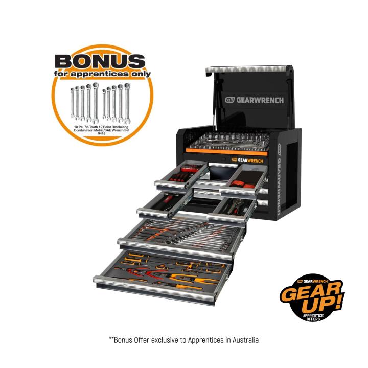 GEARWRENCH 214 Piece Combination Tool Kit + 28" Tool Chest 77013