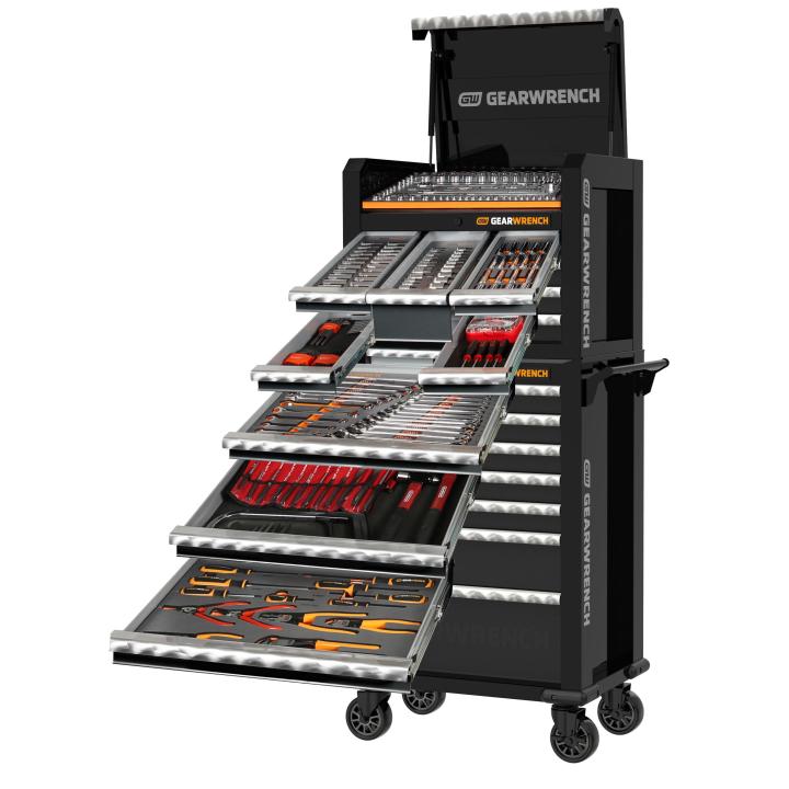 GEARWRENCH 332 Piece Combination Tool Kit, 28" (711mm) Tool Chest and Trolley 77015
