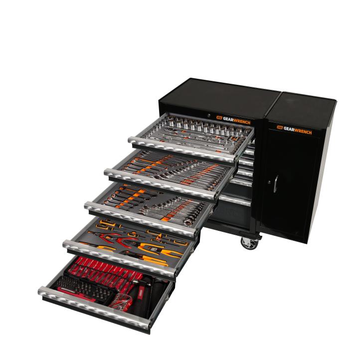 GEARWRENCH 277 Piece Combination Tool Kit + 28" Trolley + Side Cabinet 77018