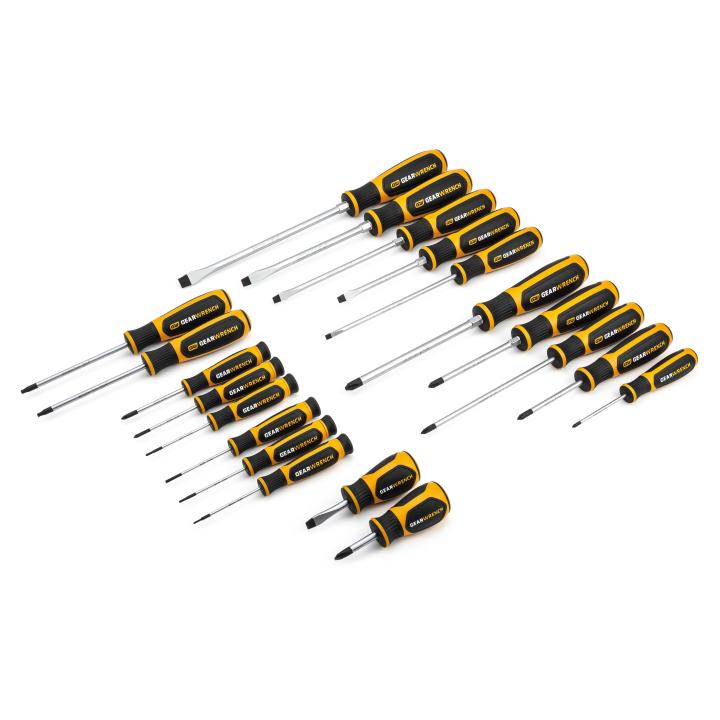 GEARWRENCH Phillips®/Slotted/Torx® Dual Material Screwdriver 20Pce Set 80066H