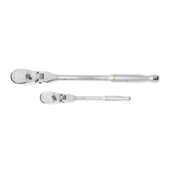 1/4” & 3/8” Drive 90-Tooth Flex Head Teardrop Ratchet 2Pce Set 81216T by GEARWRENCH