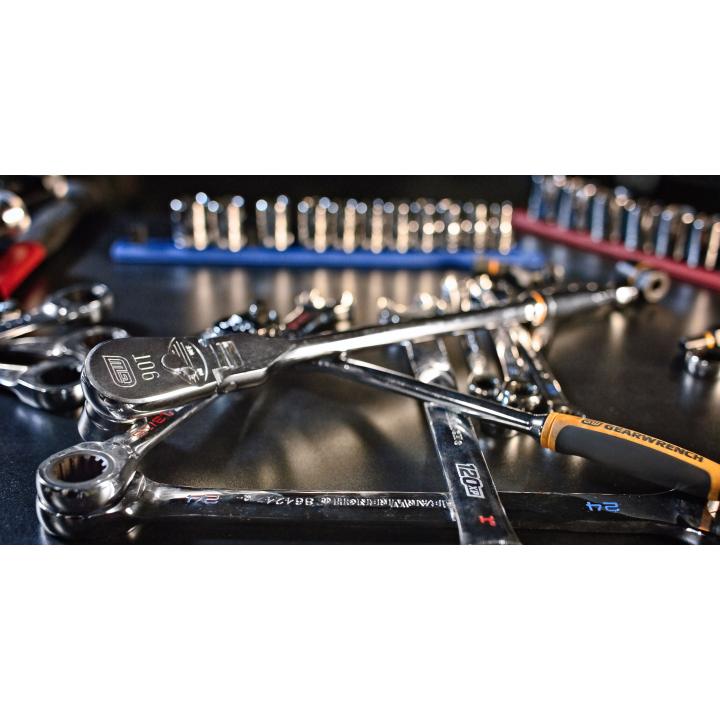 3/8” Drive 90-Tooth Locking Flex Head Teardrop Ratchet 279mm (11”) 81266T by GEARWRENCH