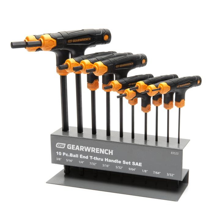 GEARWRENCH 10 Piece Metric Ball End T-Handle Hex Key Set 83523