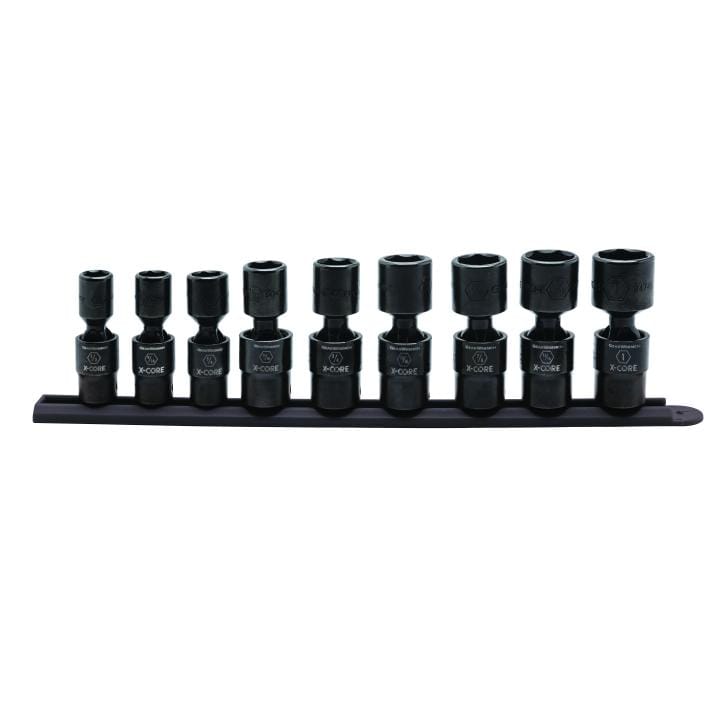 1/2” Drive 6 Point Standard X-Core™ Pinless Universal Impact SAE Socket Set 9Pce - 84978 by GEARWRENCH