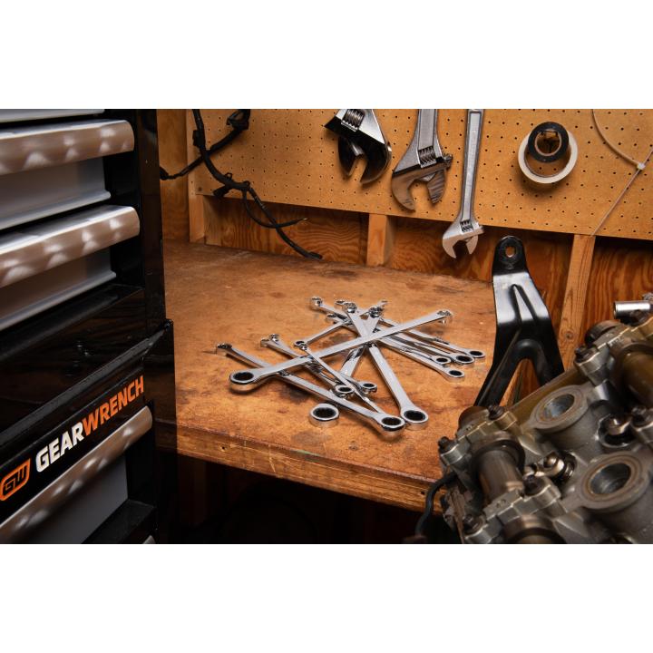 12 Piece 72-Tooth 12 Point XL GearBox™ Double Box Ratcheting Metric Wrench Set 85988 by GEARWRENCH