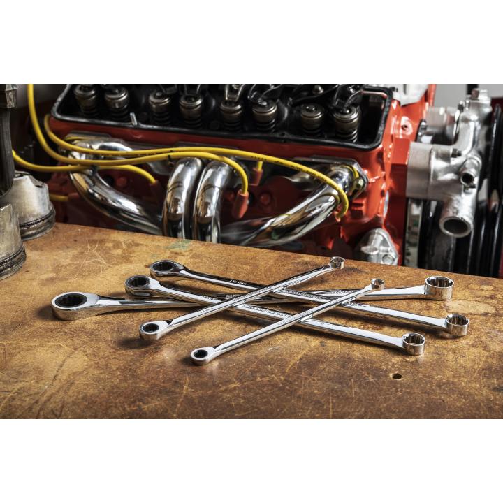 GEARWRENCH 17Pce 72-Tooth 12 Point XL GearBox™ Double Box Ratcheting Metric Wrench Set 85989