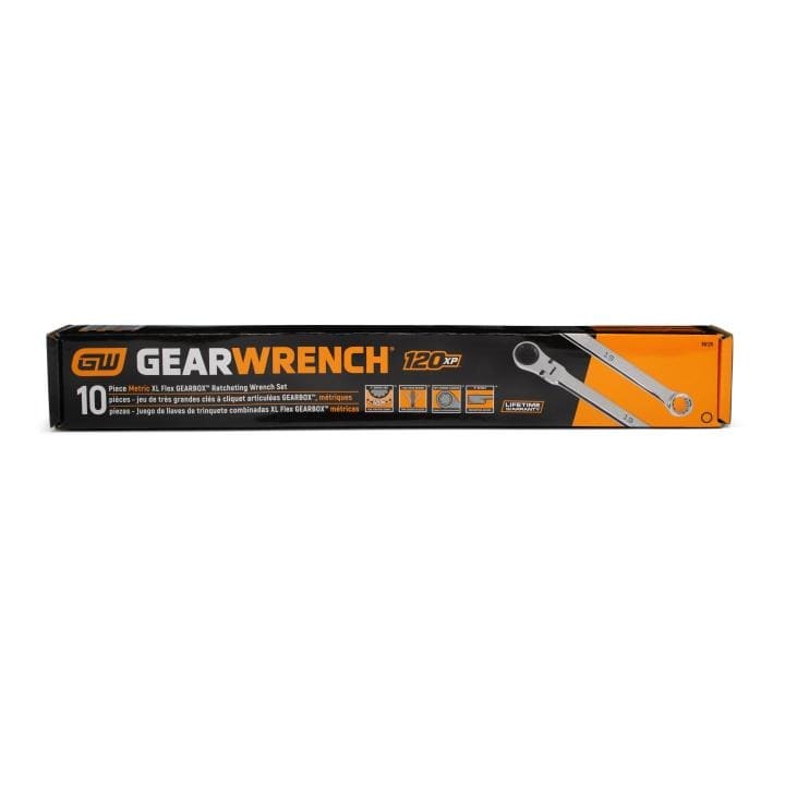 10Pce 120XP™ Universal Spline XL Flex Head GearBox™ Ratcheting Metric Wrench Set - 86126 by GEARWRENCH