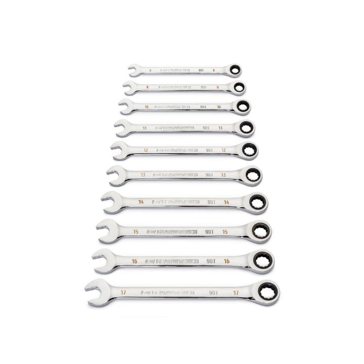GEARWRENCH 12Pce 90-Tooth 12 Point Metric Combination Ratcheting Wrench Set 86927