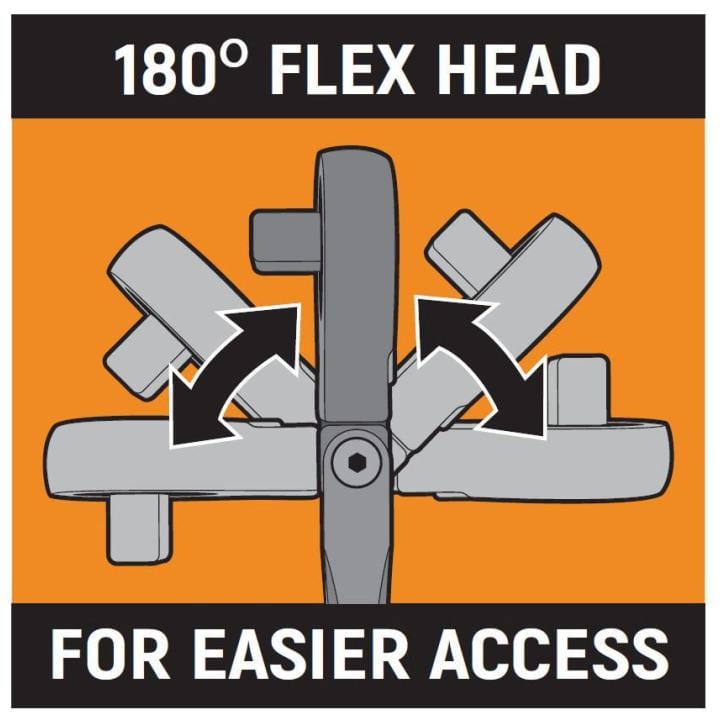 1/4” & 3/8” Drive 90-Tooth Dual Material Flex Head Teardrop Ratchet 2Pce Set 81204T by GEARWRENCH