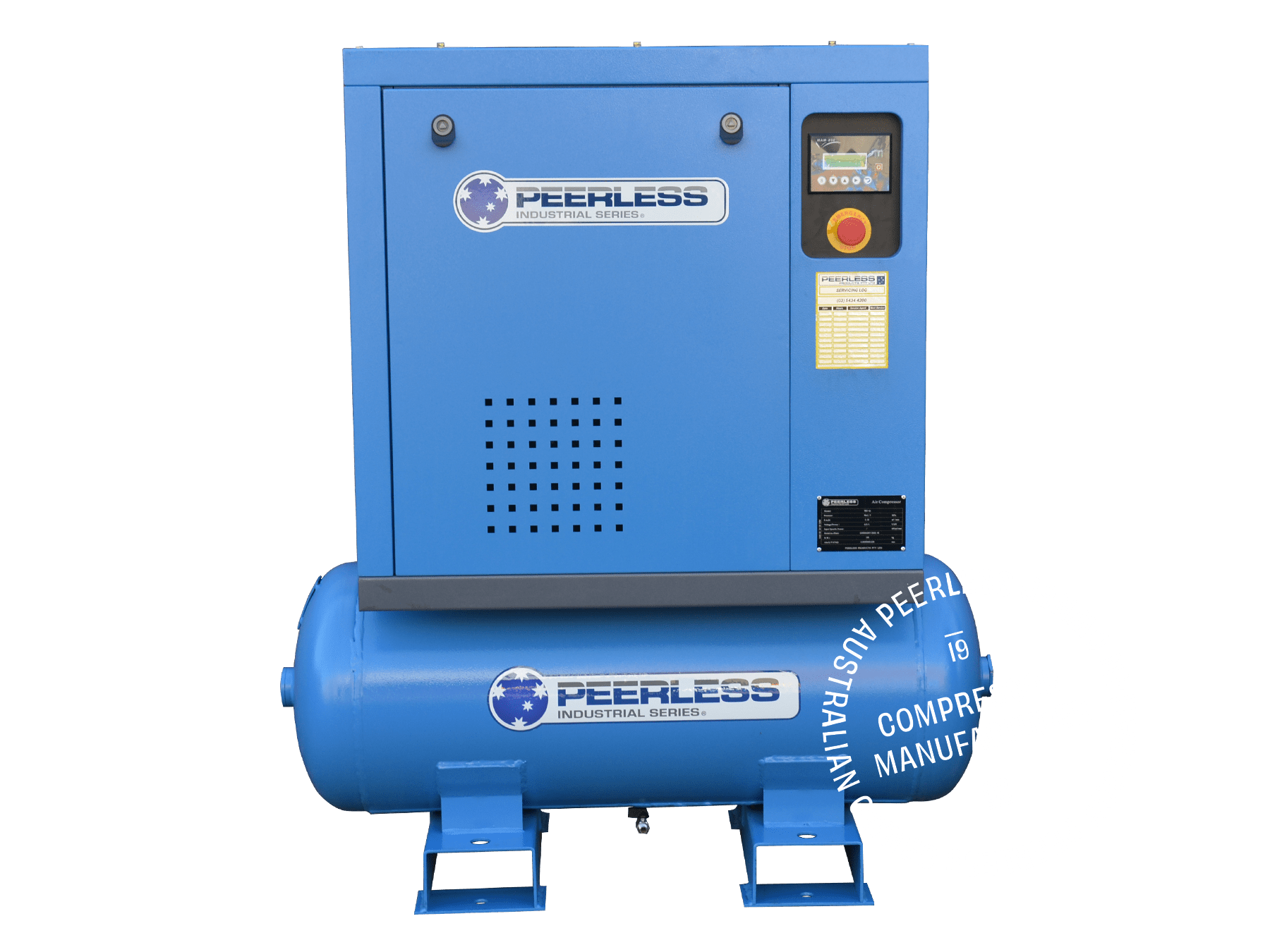 Rotary Screw Air Compressor, Belt Drive, 5.5HP, 500LPM - HQB5.5 by Peerless