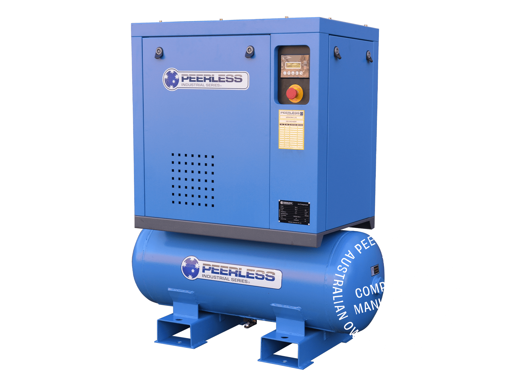 Rotary Screw Air Compressor, Belt Drive, 5.5HP, 500LPM - HQB5.5 by Peerless