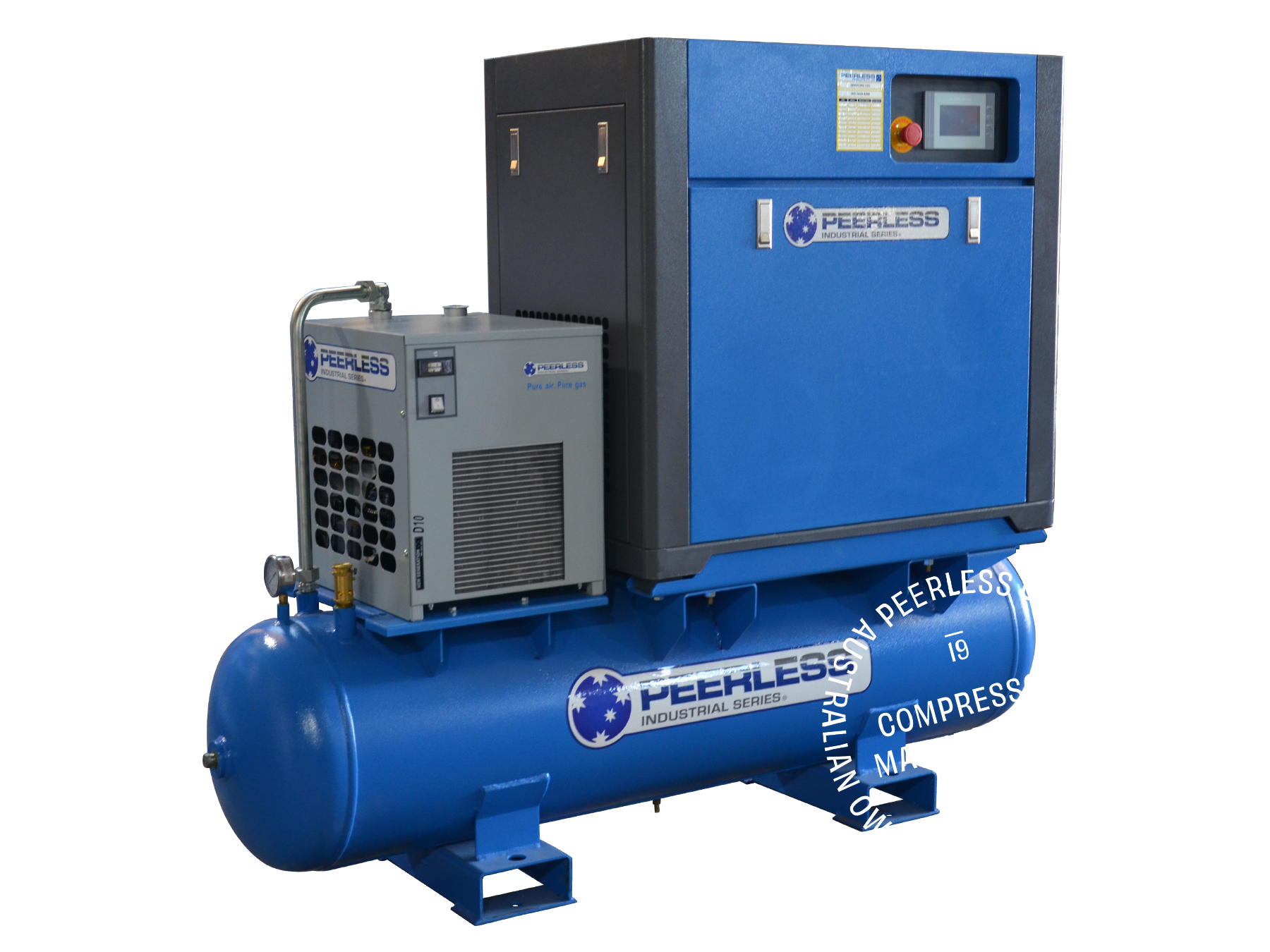 Rotary Screw Air Compressor with Variable Speed, Direct Drive, 10HP, 700-1000LPM - HQD10VSHP-FF-8 by Peerless