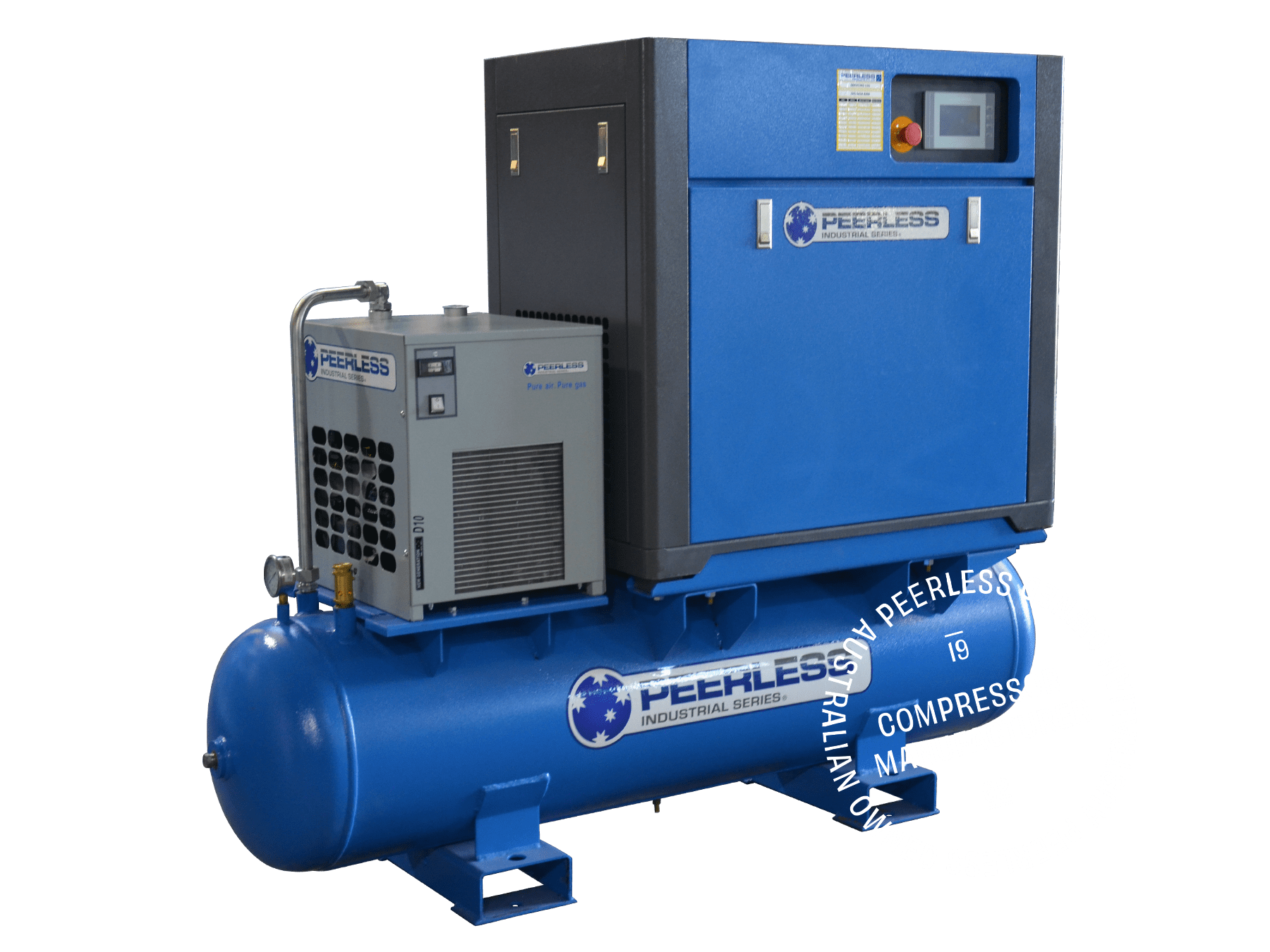Rotary Screw Air Compressor with Variable Speed, Direct Drive, 10HP, 700-1000LPM - HQD10VSHP-FF-8 by Peerless