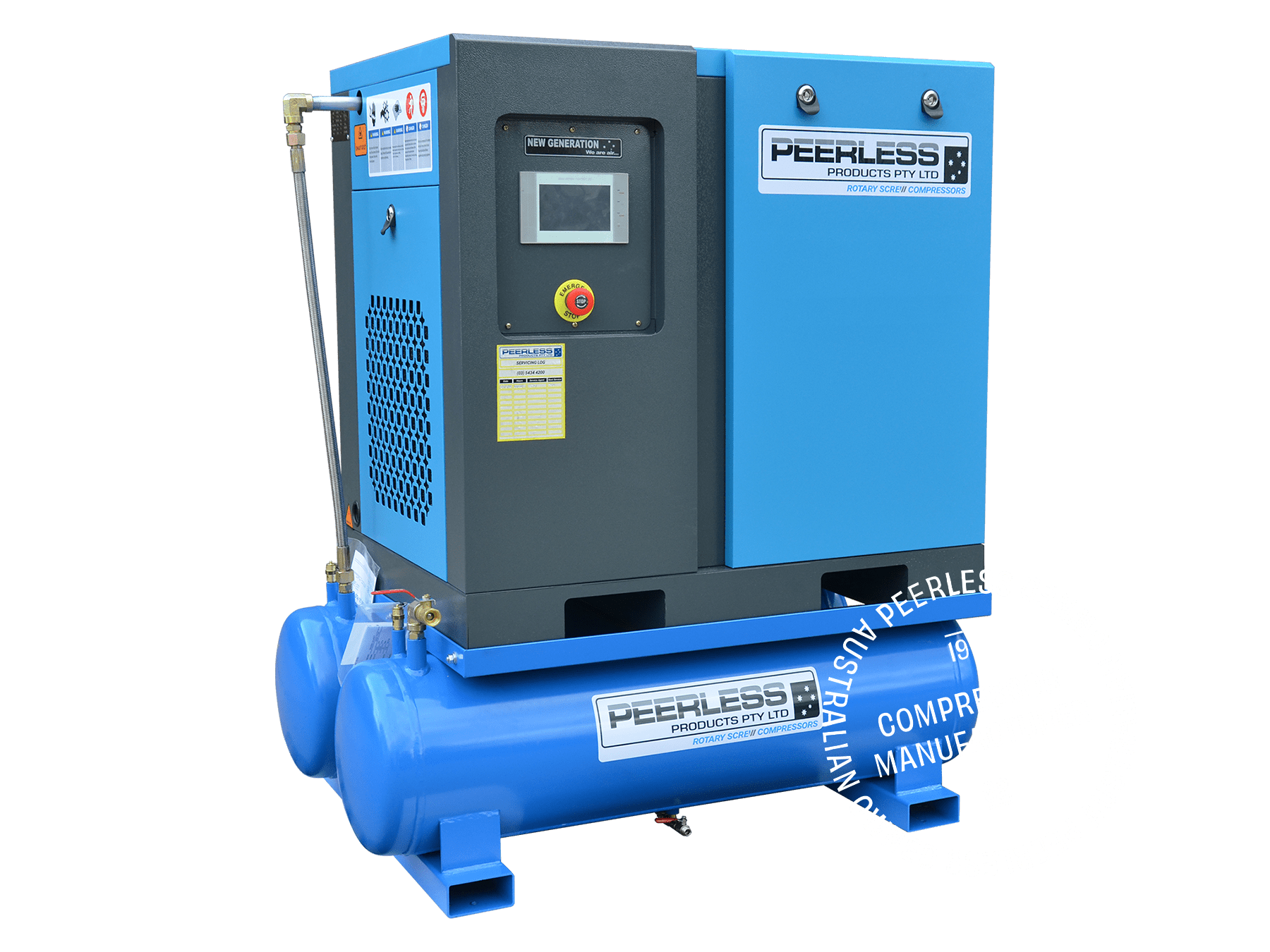 Rotary Screw Air Compressor with Variable Speed, Direct Drive, 10HP, 1000LPM - HQD10VS by Peerless