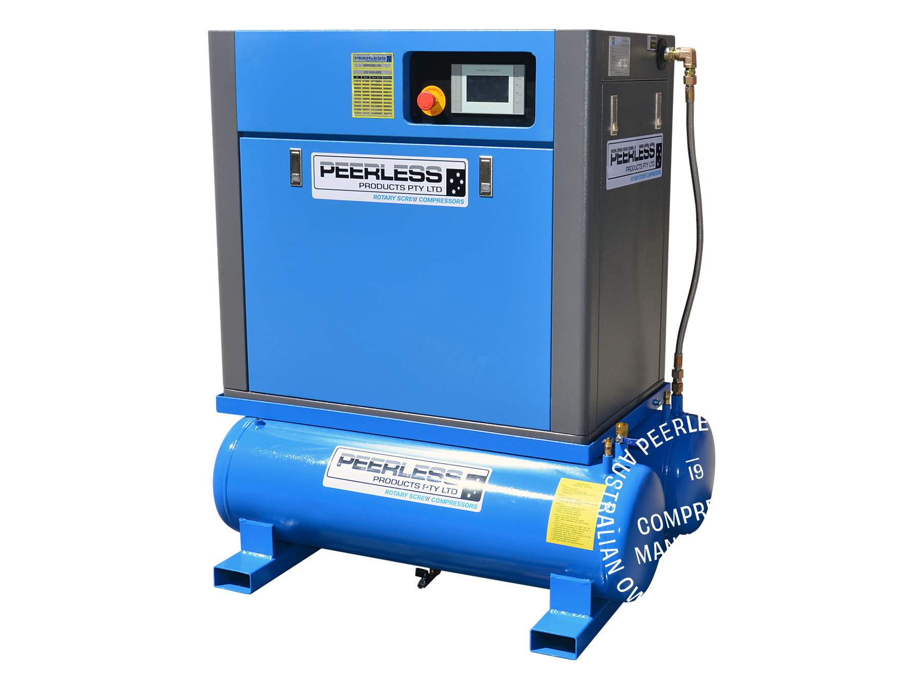 Rotary Screw Air Compressor with Variable Speed, Direct Drive, 10HP, 700-1000LPM - HQD10VSHP-FF-8 by Peerless