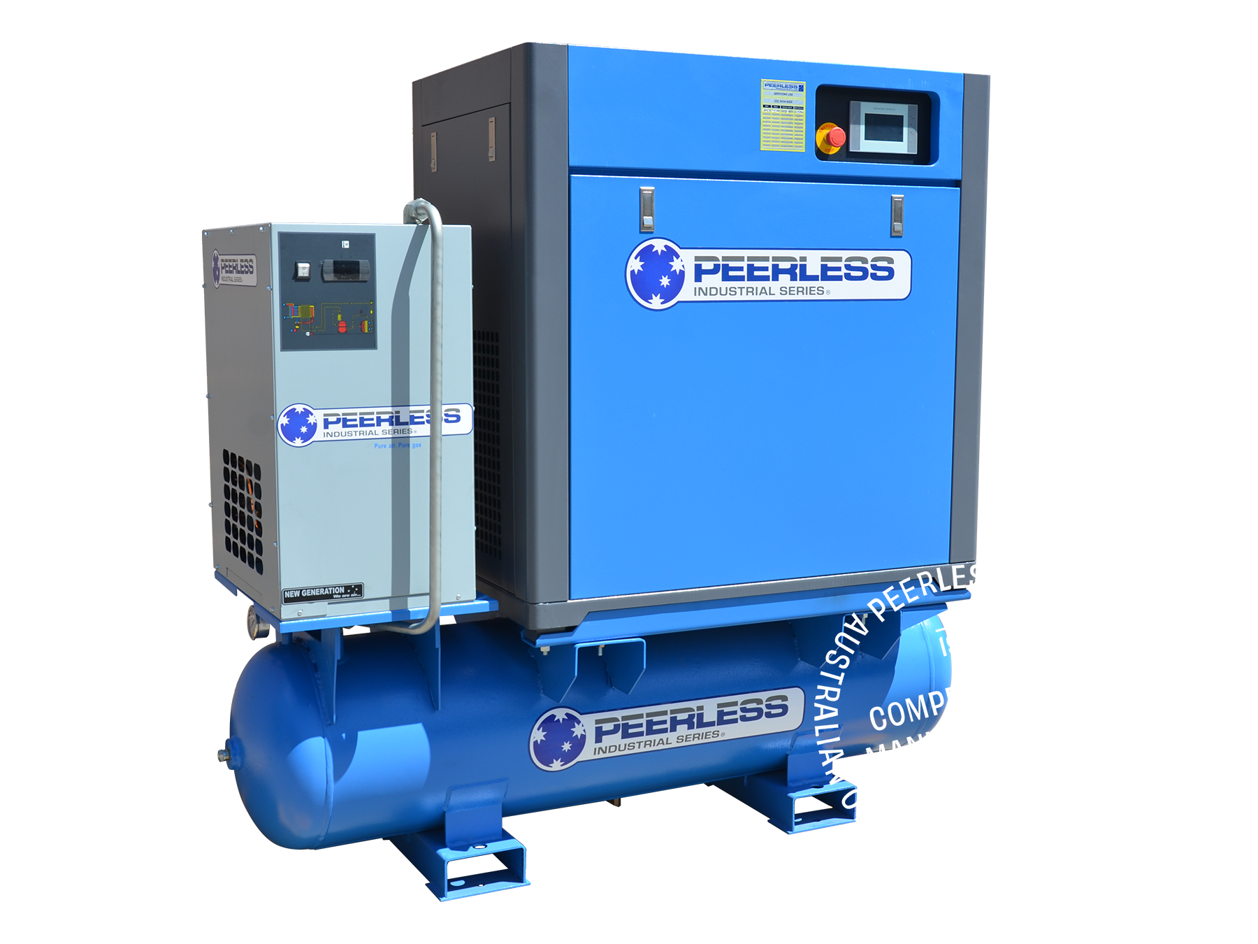 Rotary Screw Air Compressor with Variable Speed, Direct Drive, 20HP, 1840-2200LPM - HQD20VSHP-FF-8 by Peerless