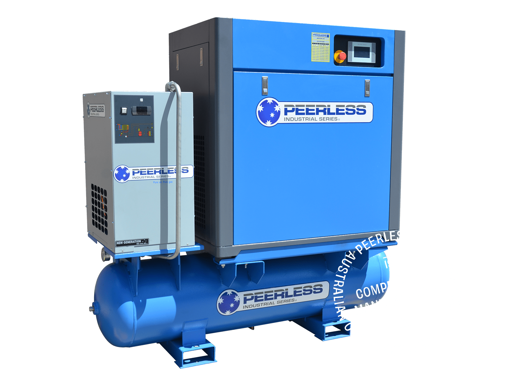 Peerless Rotary Screw Air Compressor with Variable Speed, Direct Drive, 20HP, 1840-2200LPM - HQD20VSHP-FF-8