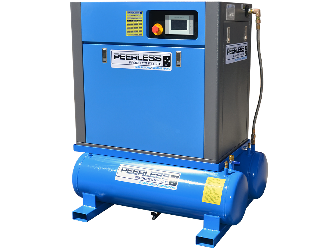 Rotary Screw Air Compressor with Variable Speed, Direct Drive, 20HP, 1840-2200LPM - HQD20VSHP-FF-8 by Peerless