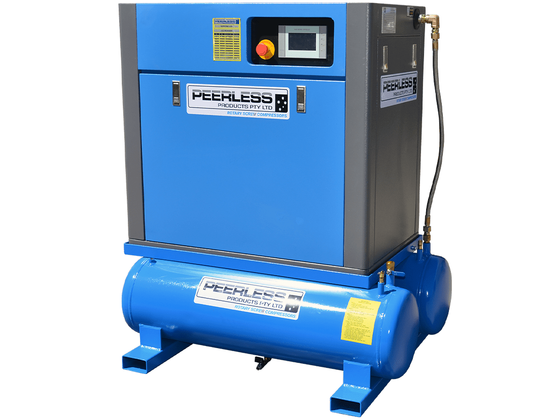 Peerless Rotary Screw Air Compressor with Variable Speed, Direct Drive, 20HP, 1840-2200LPM - HQD20VSHP-FF-8