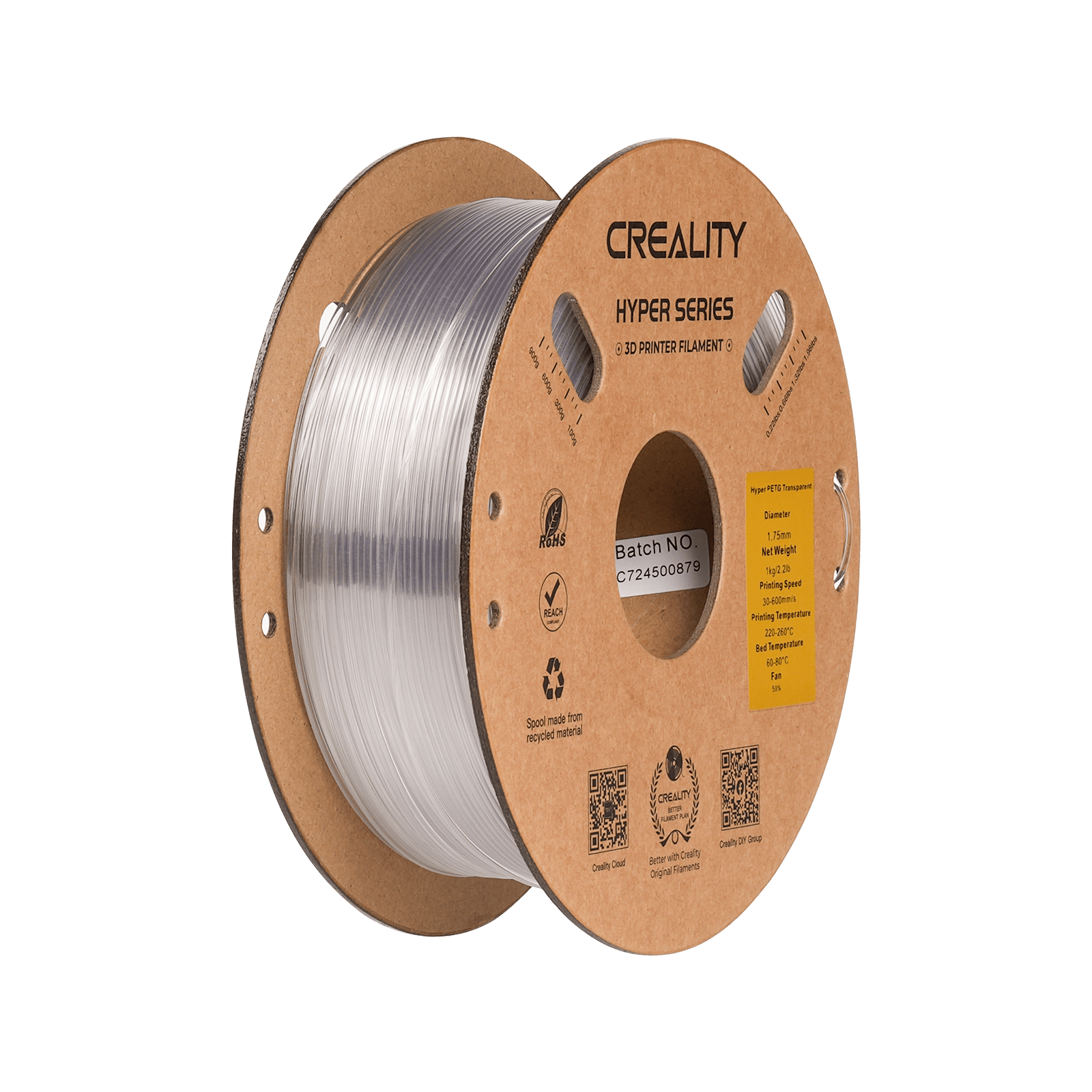 Creality Hyper PETG 1.75mm 3D Printing Filament 1.75mm 1kg