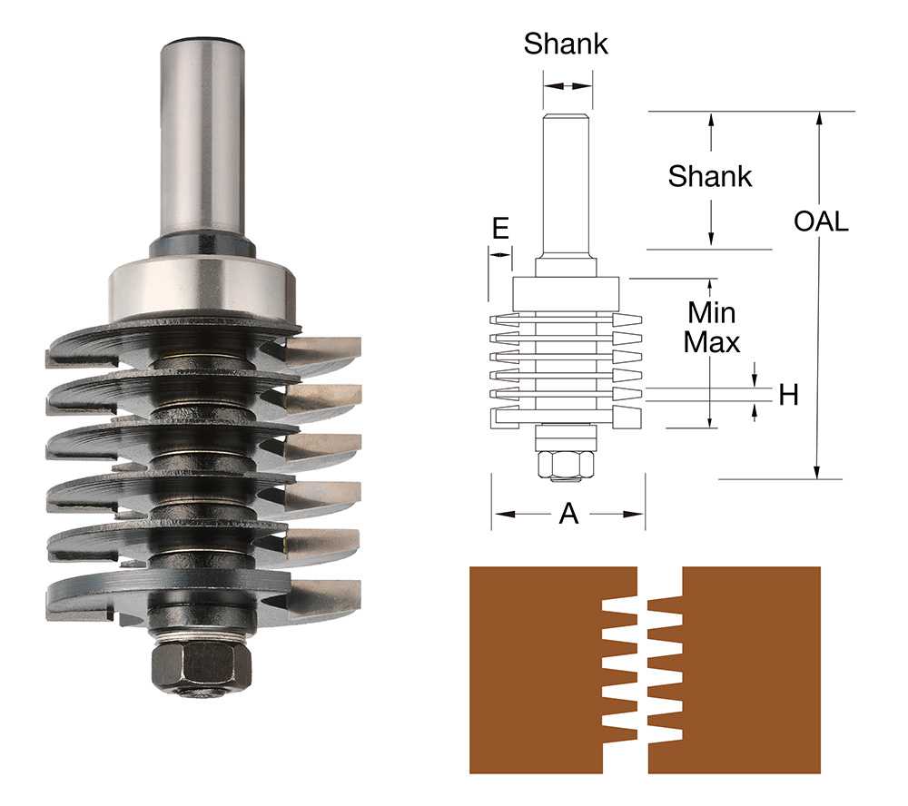 TruaCut Finger Joint Router Bit Set 12.7mm (1/2") Shank - Tapered TAFJ40/2