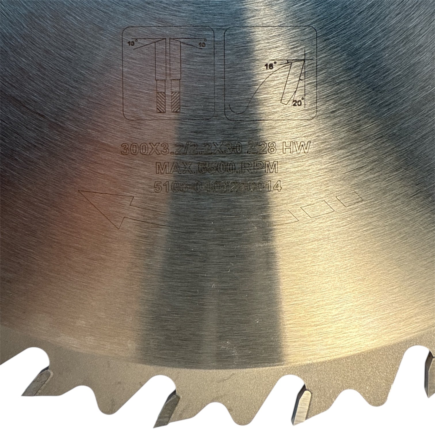 ToughCut 300mm x 30mm x 28T Tungsten Carbide Tipped (HW) BCGD V6 Circular Saw Blade - Suits Soft & Hard (Dry) Wood Cross Cutting