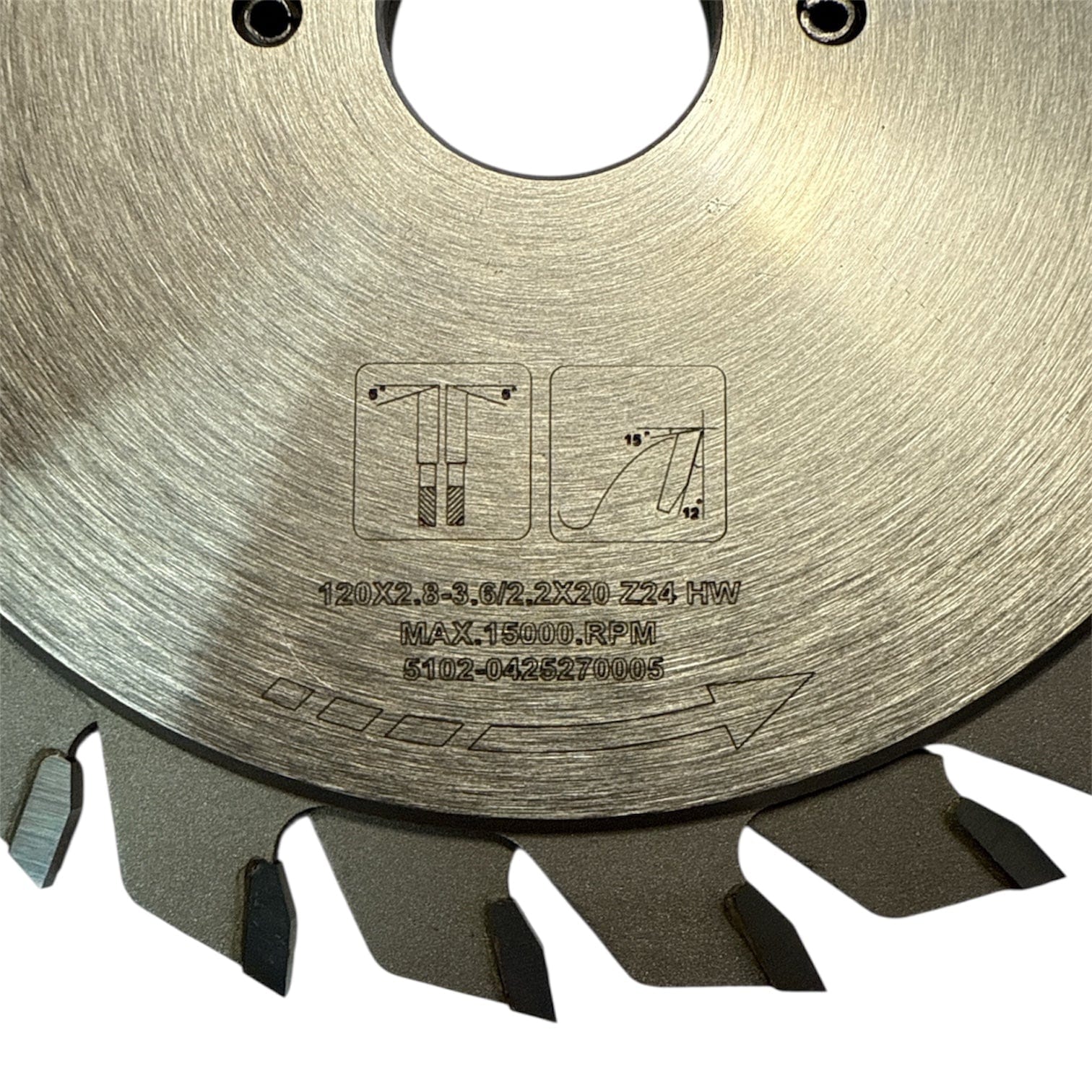 ToughCut Panel Saw Split Scribe Blade Set | 120mm x 20mm x 24T Tungsten Carbide Tipped (HW) Scribe Blade Set TC.120.24.20TC