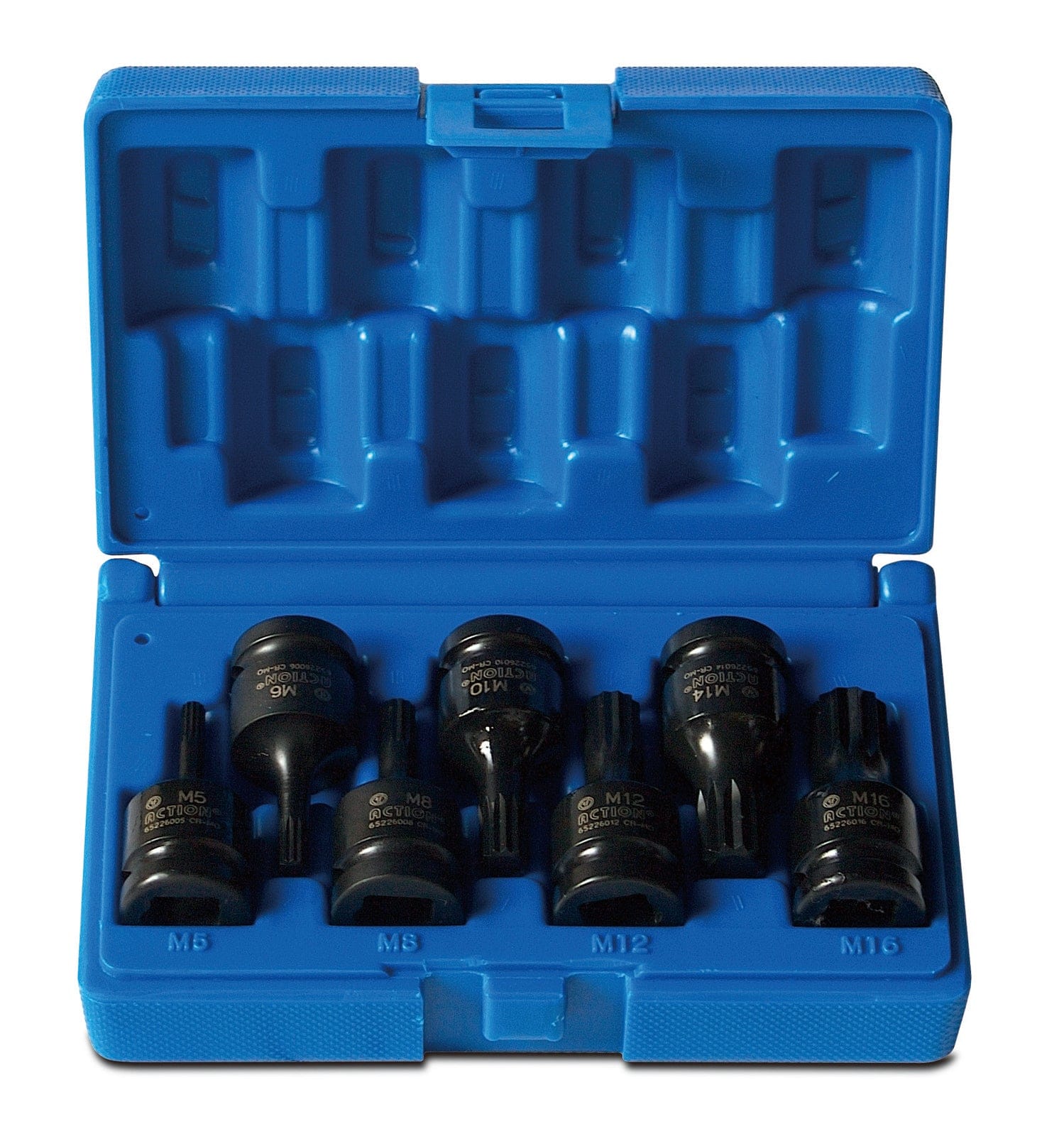 Action 7Pce 1/2" Drive Triple Square Impact Socket Set 652260701