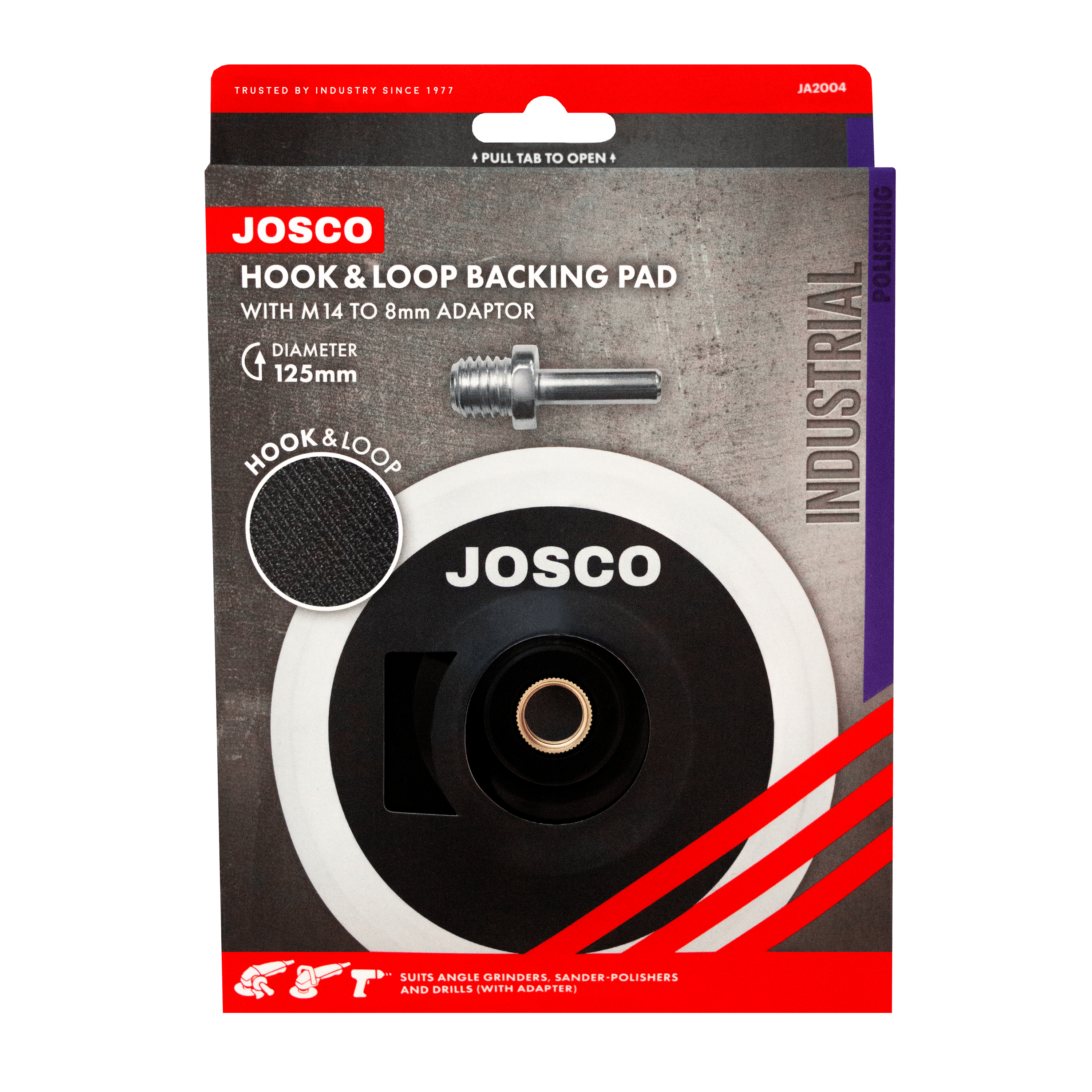 125mm Backing Pad Hook & Loop JA2004 by Josco