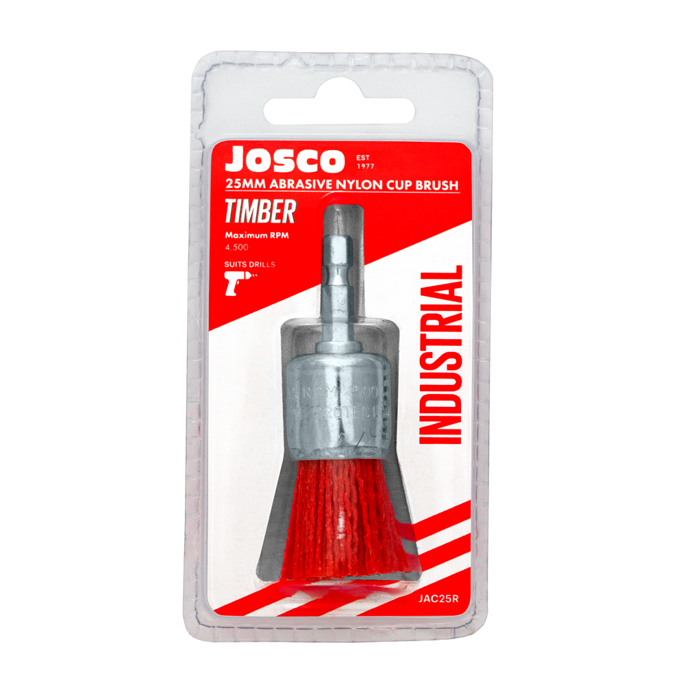 25mm Abrasive Nylon Cup Brush JAC25R by Josco