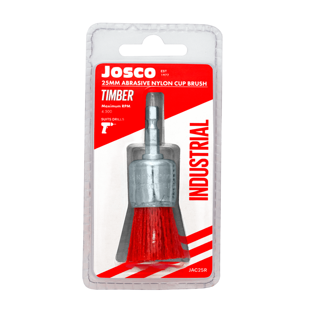 25mm Abrasive Nylon Cup Brush JAC25R by Josco