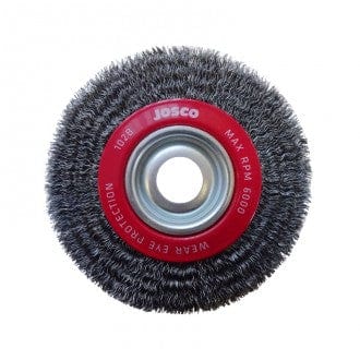 150mm x 22mm Multi-Bore Crimped Wheel Brush - 102B by Josco