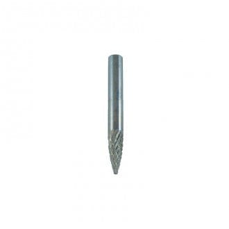 6mm x 16mm D-Cut Carbide Burr, Pointed End Tree - JB1701 by Josco
