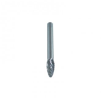 8mm x 19mm D-Cut Flame Carbide Burr, 1/4" Shank - JB2001 by Josco