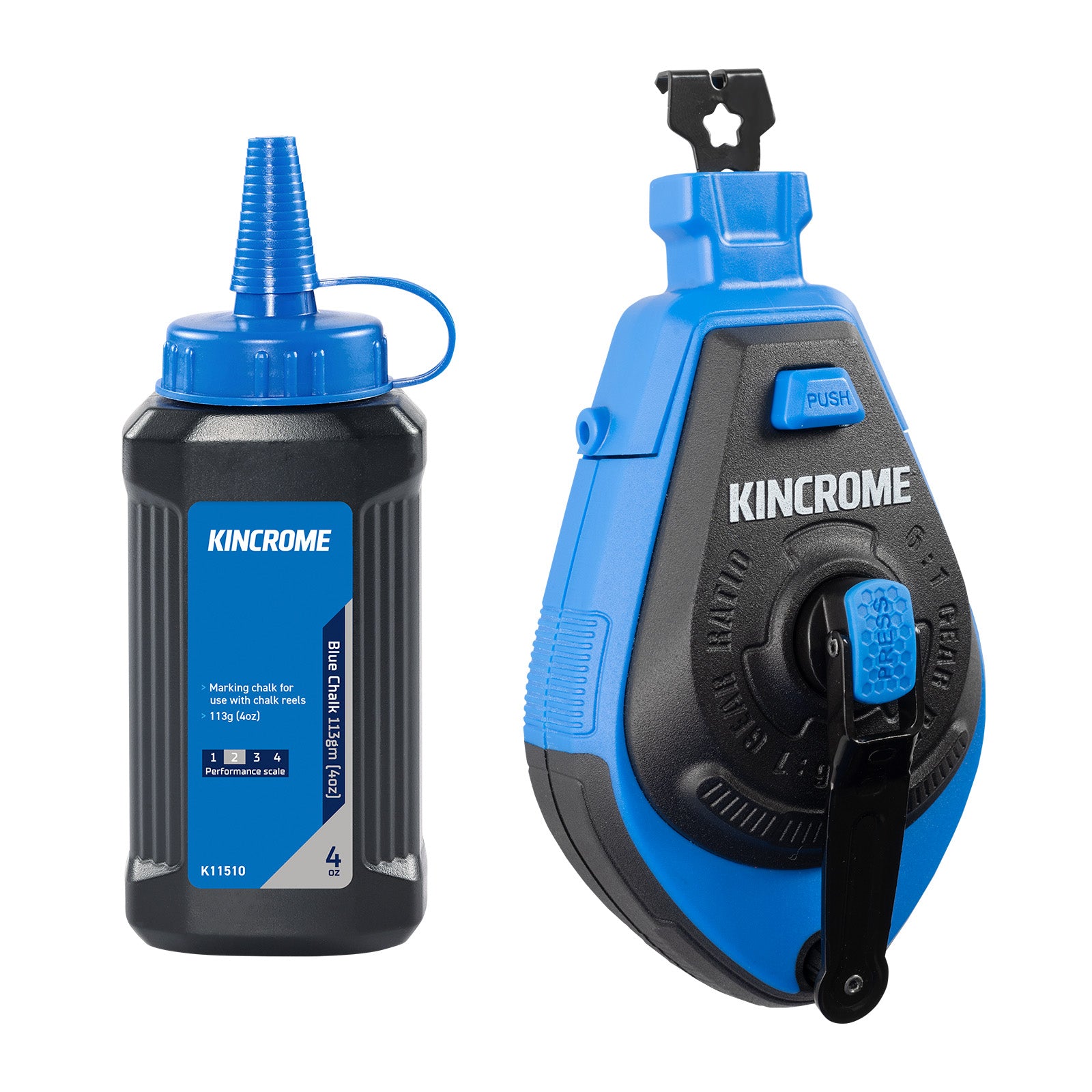 Kincrome 6:1 Chalk Reel Plastic and Aluminium with Chalk K11503