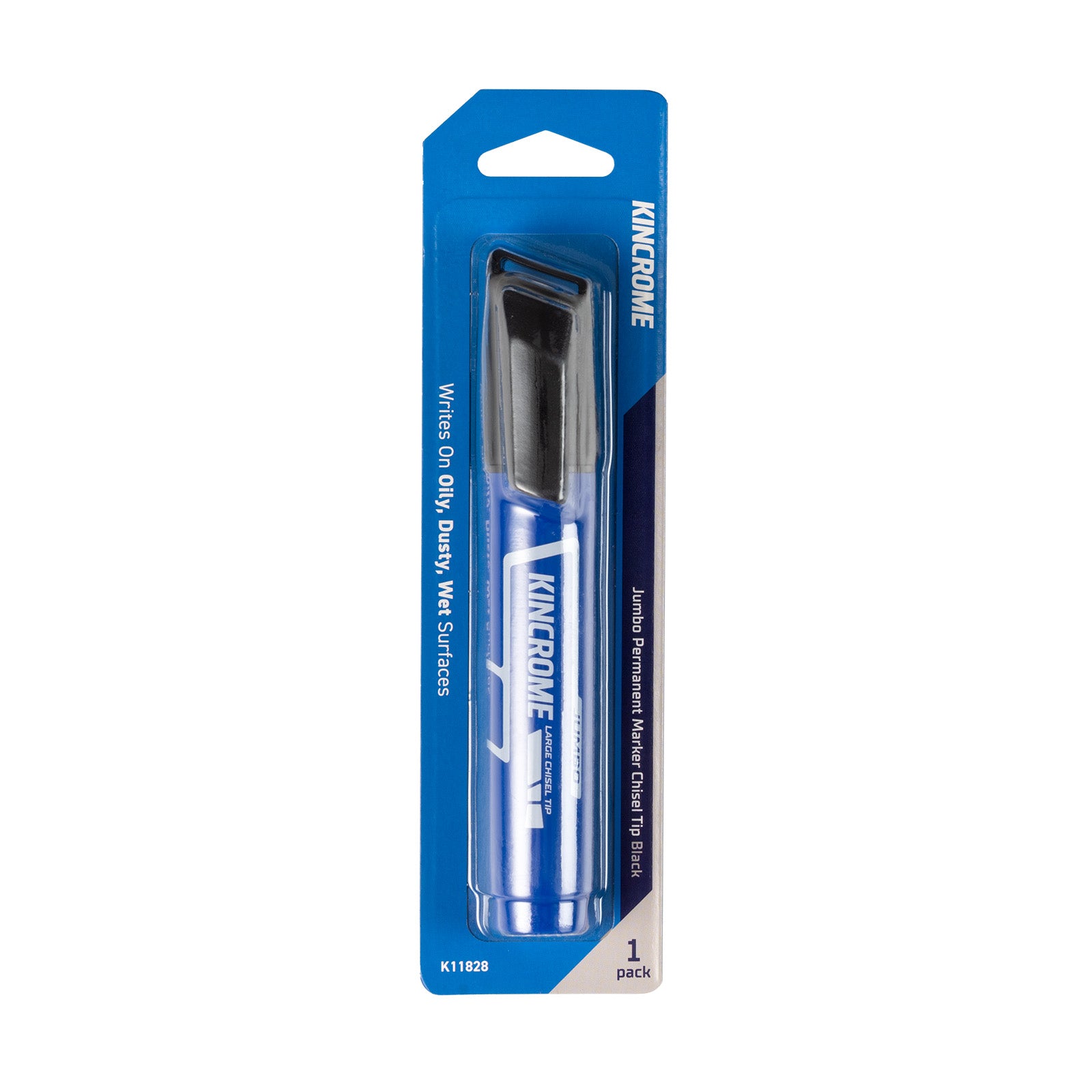 Kincrome Jumbo Black Permanent Marker Chisel Tip | 1 or 3 Pack