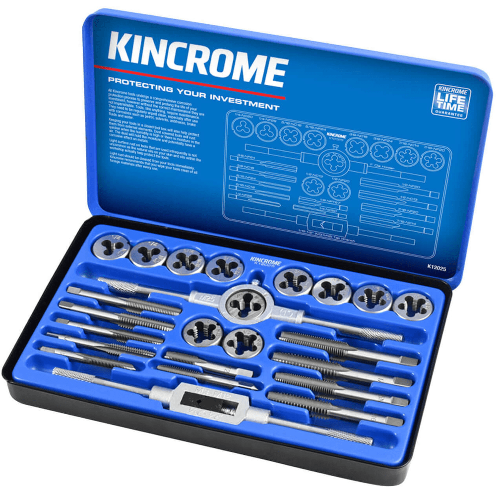 24Pce Imperial Tap + Die Set K12025 by Kincrome