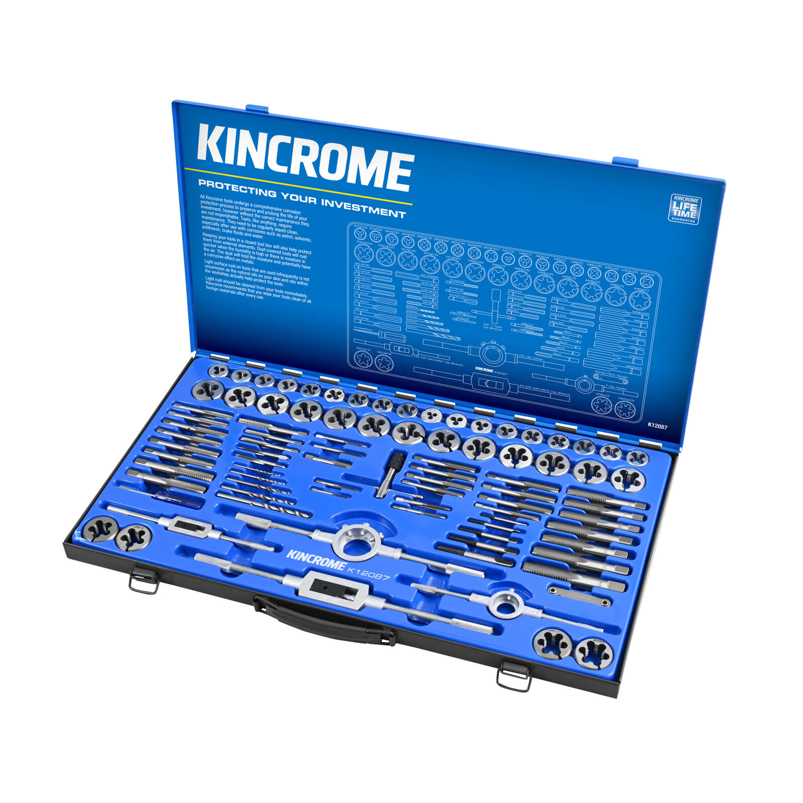 Kincrome 87Pce NC / NF / Metric & Imperial Tap & Die Set K12087