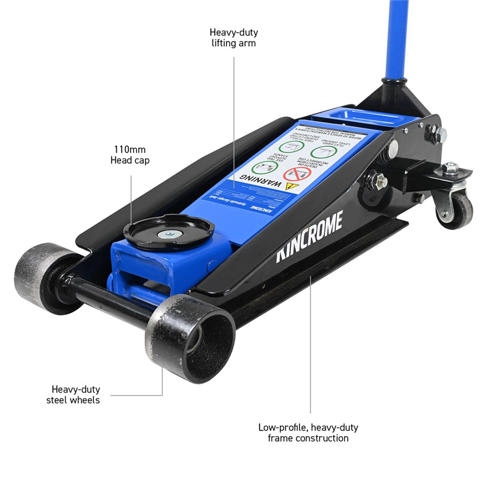 Kincrome 2,000kg Hydraulic Garage Jack Low Profile K12162