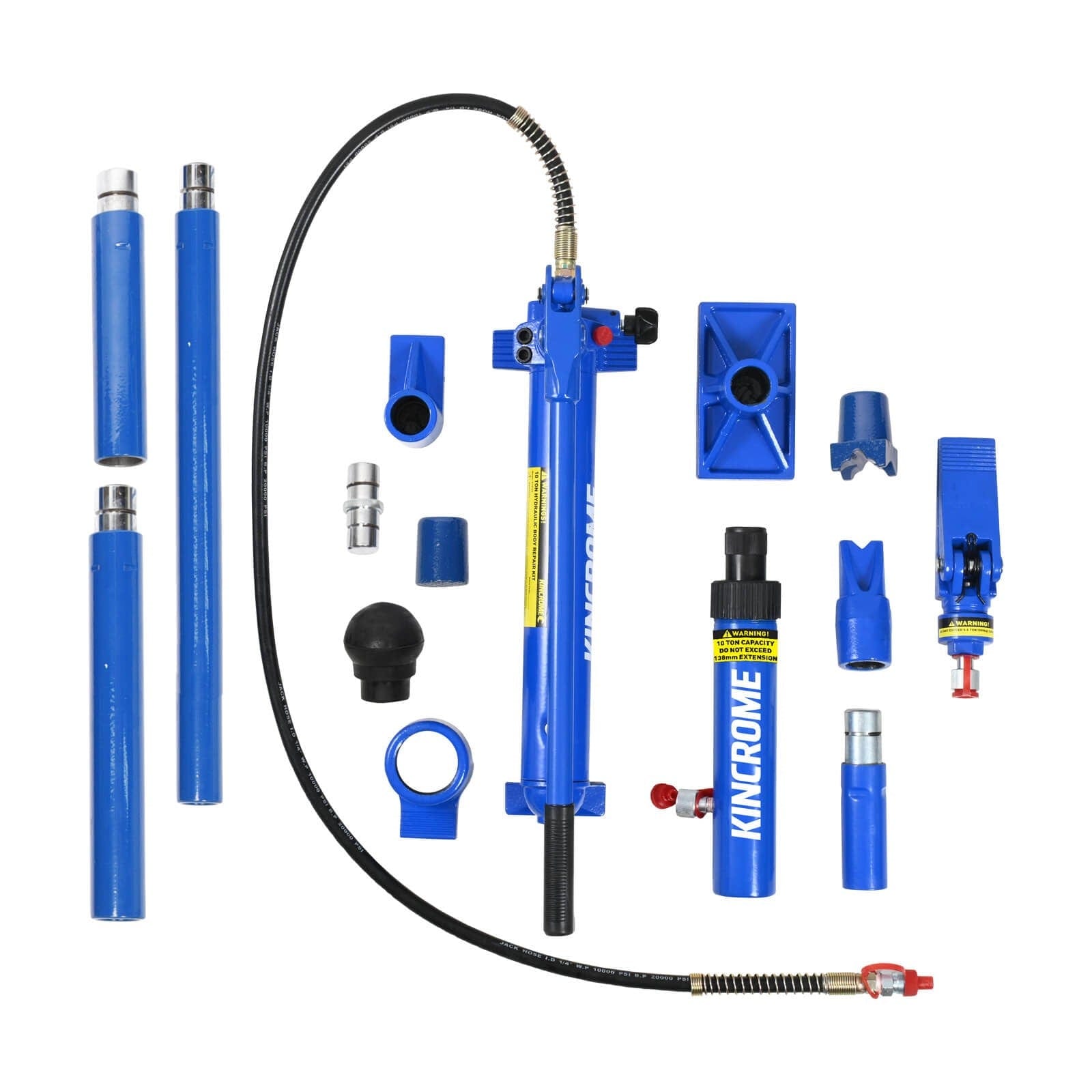 Hydraulic Body Repair Kit, 15 Piece 10 Tonne - K15147 by Kincrome