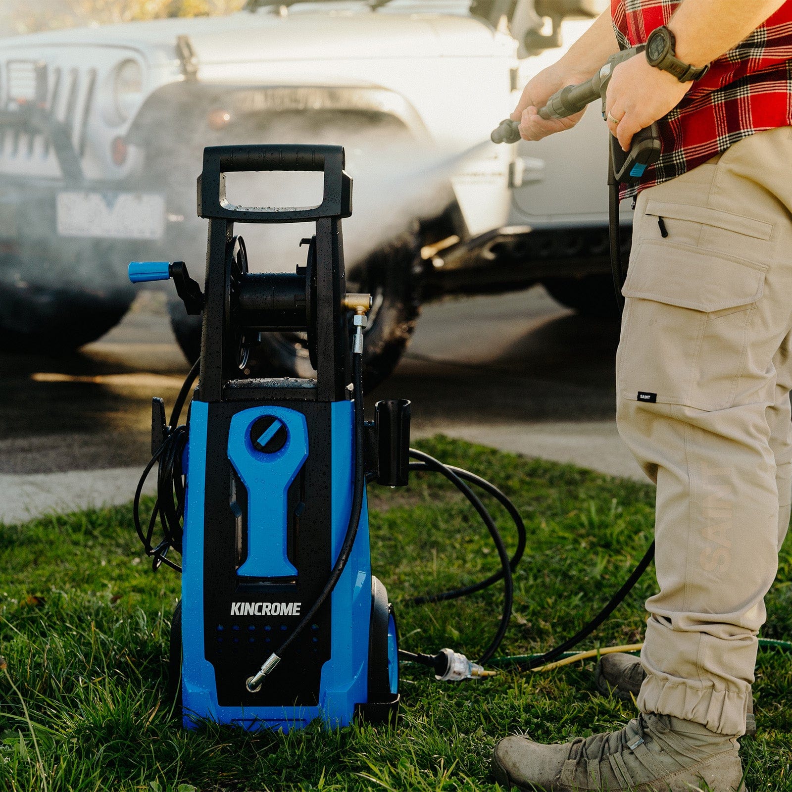 2400W Electric High-Pressure Washer, 2600psi, 8.0L/min, 8m Hose & Reel K16252 by Kincrome