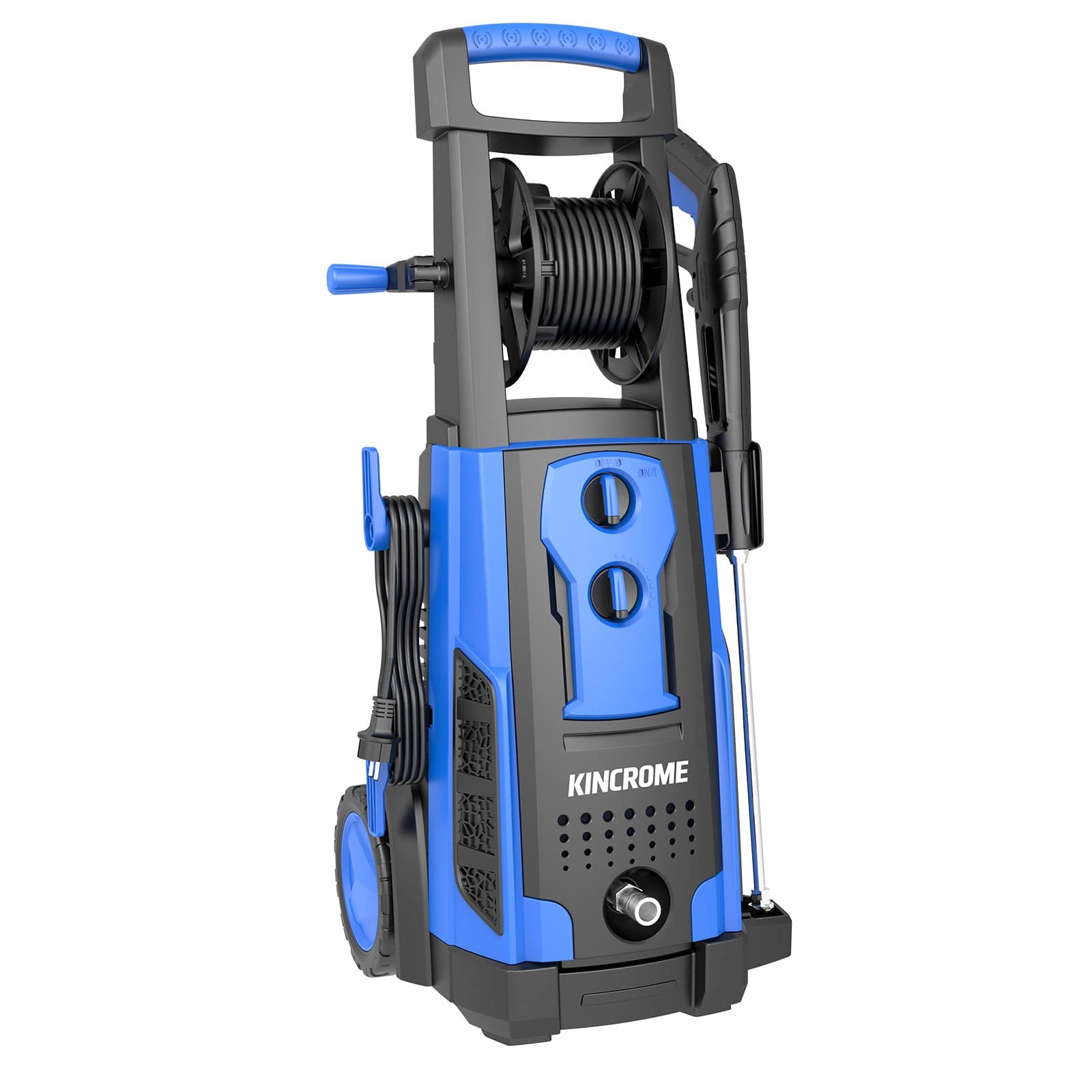 2400W Electric High-Pressure Washer, 2800psi, 8.0L/min, 10m Anti-Kink Hose & Reel K16255 by Kincrome
