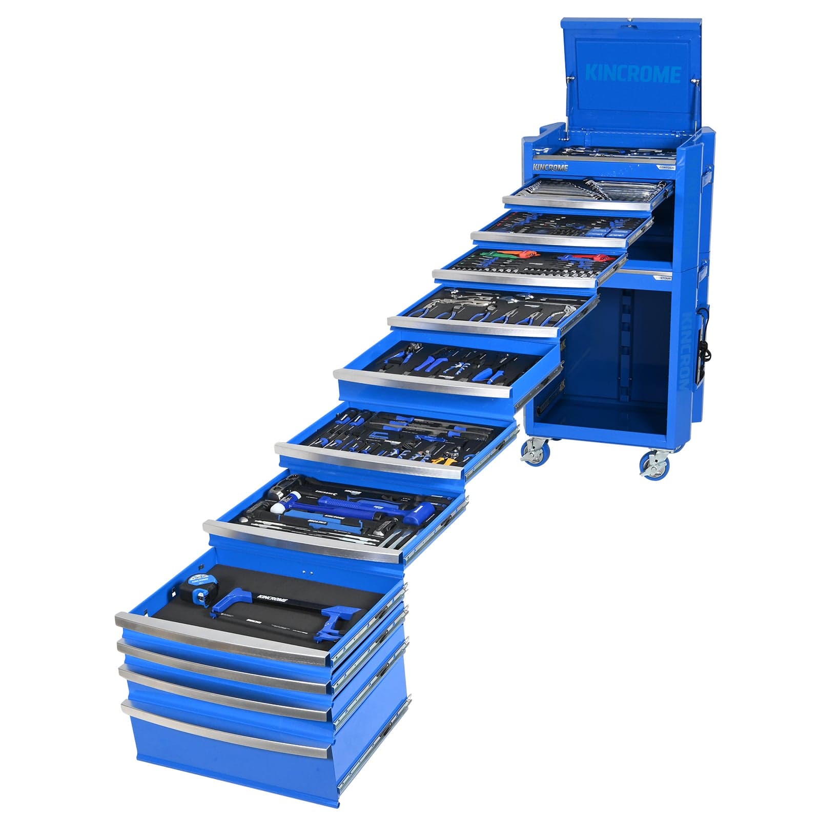 Kincrome CONTOUR® Chest Tool Kit 480Pce 11 Drawer 29" Blue K1954