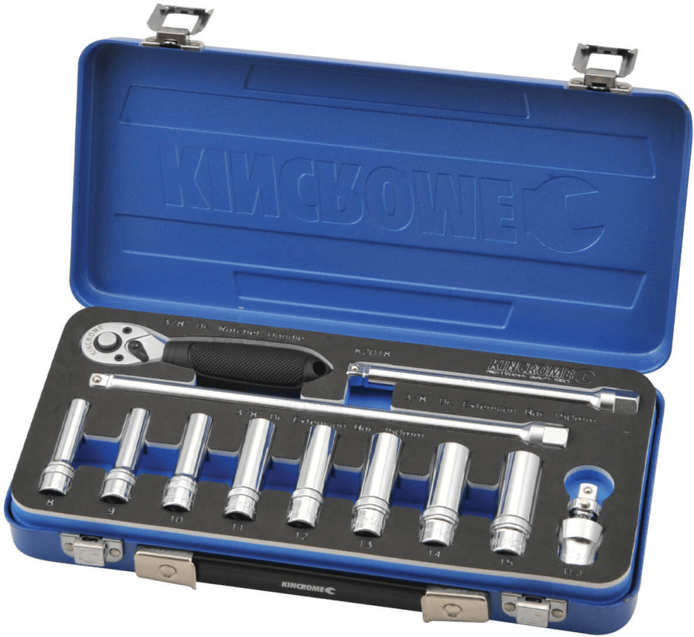 Kincrome 12Pce 3/8" LOK-ON™ Deep Socket Set Metric K2018