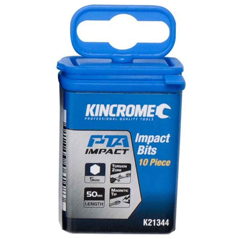 Hex 5mm Impact Bit 50mm 10 Piece K21344 by Kincrome