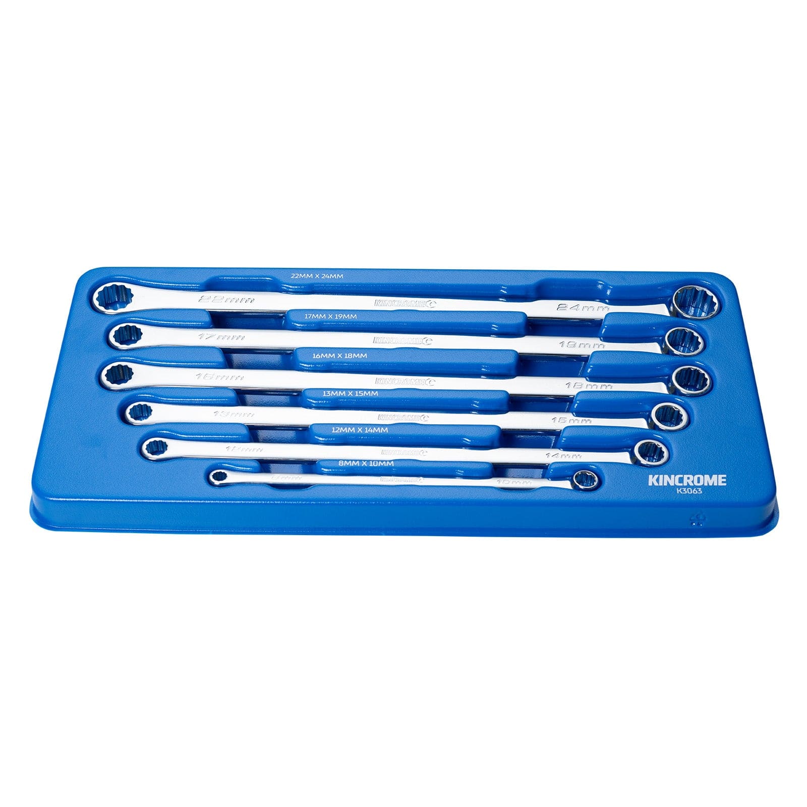 Kincrome 6 Piece 0° Offset Extra Long Ring Set - Metric K3063