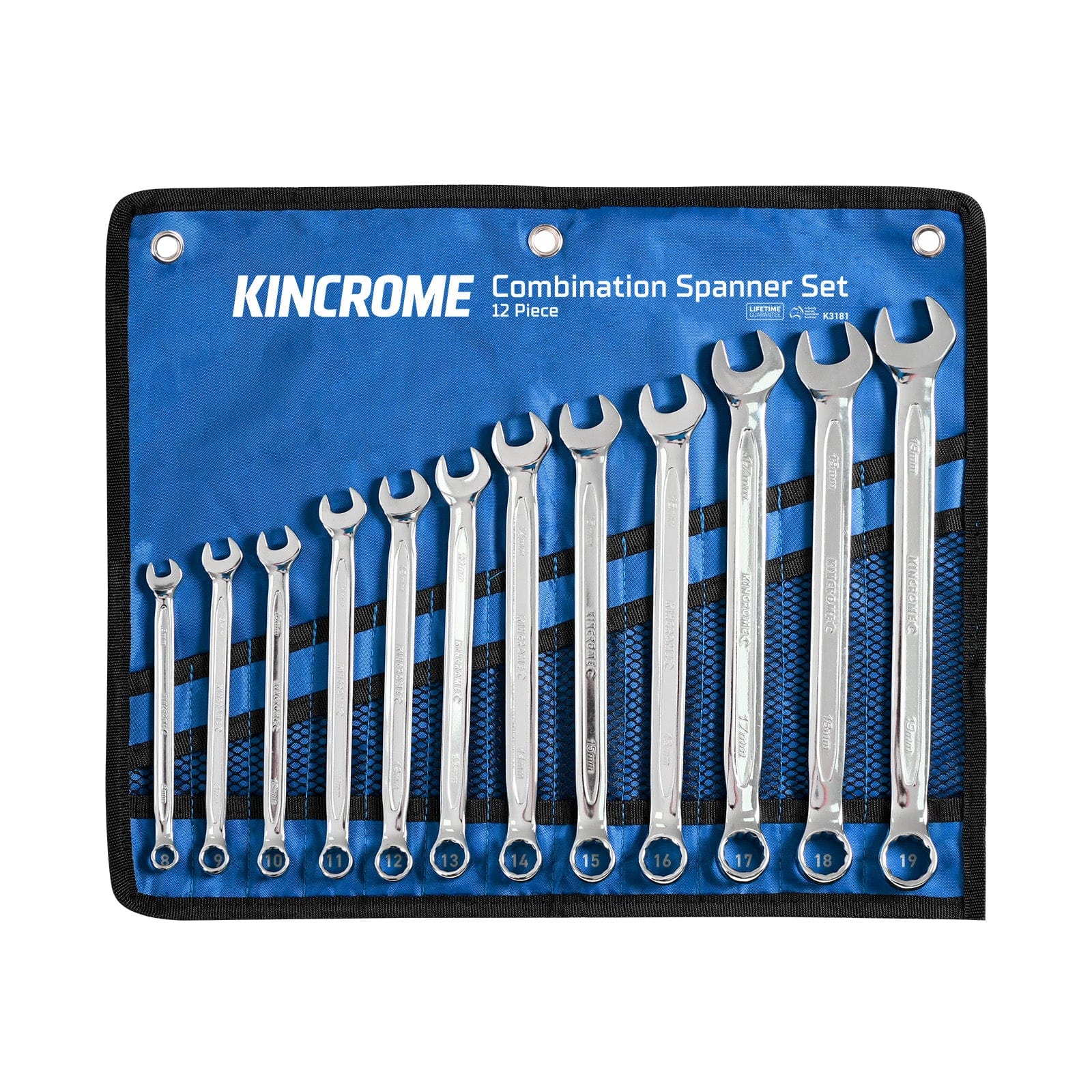 12Pce Combination Spanner Set Metric K3181 by Kincrome