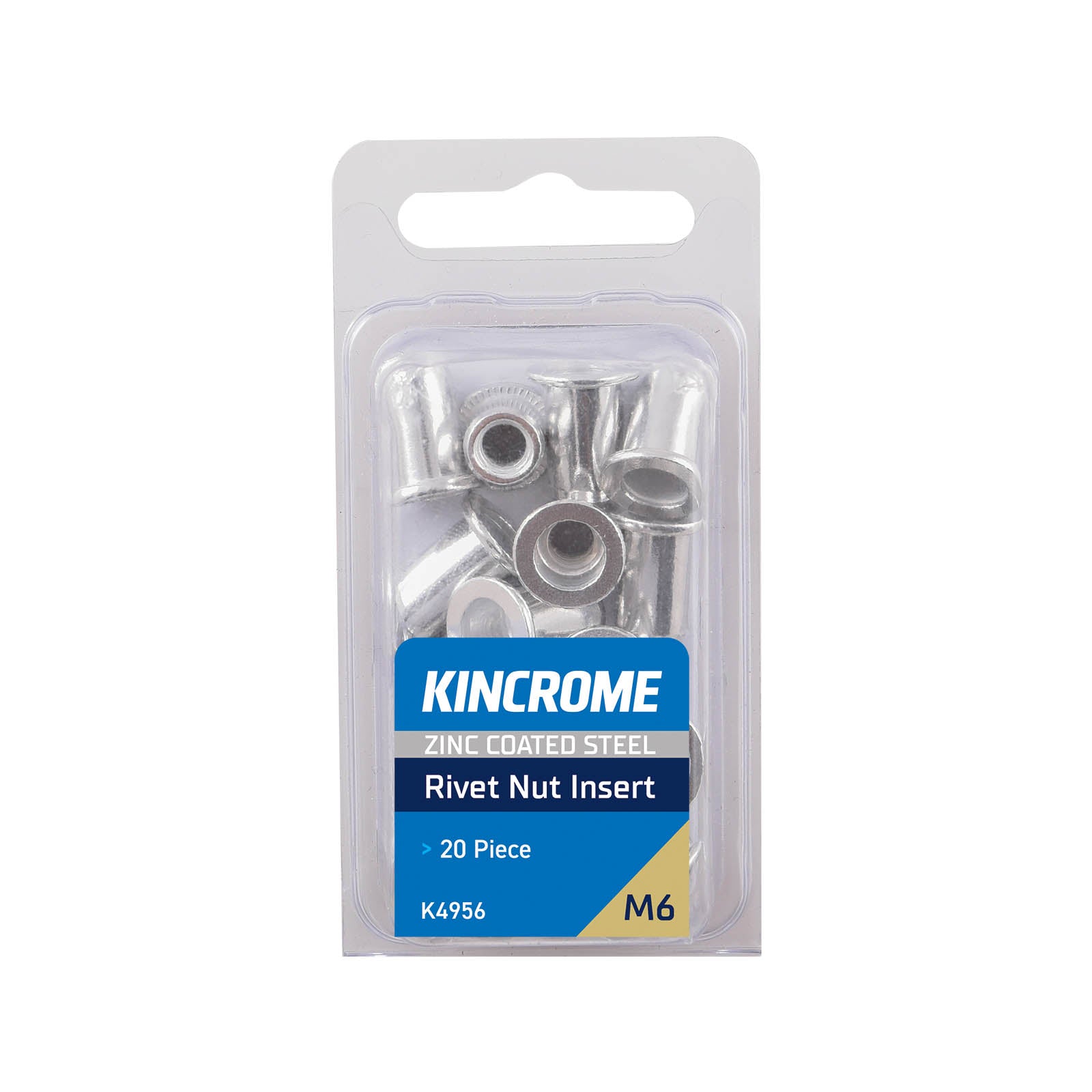 Kincrome Zinc Coated Steel Rivet Nut Inserts