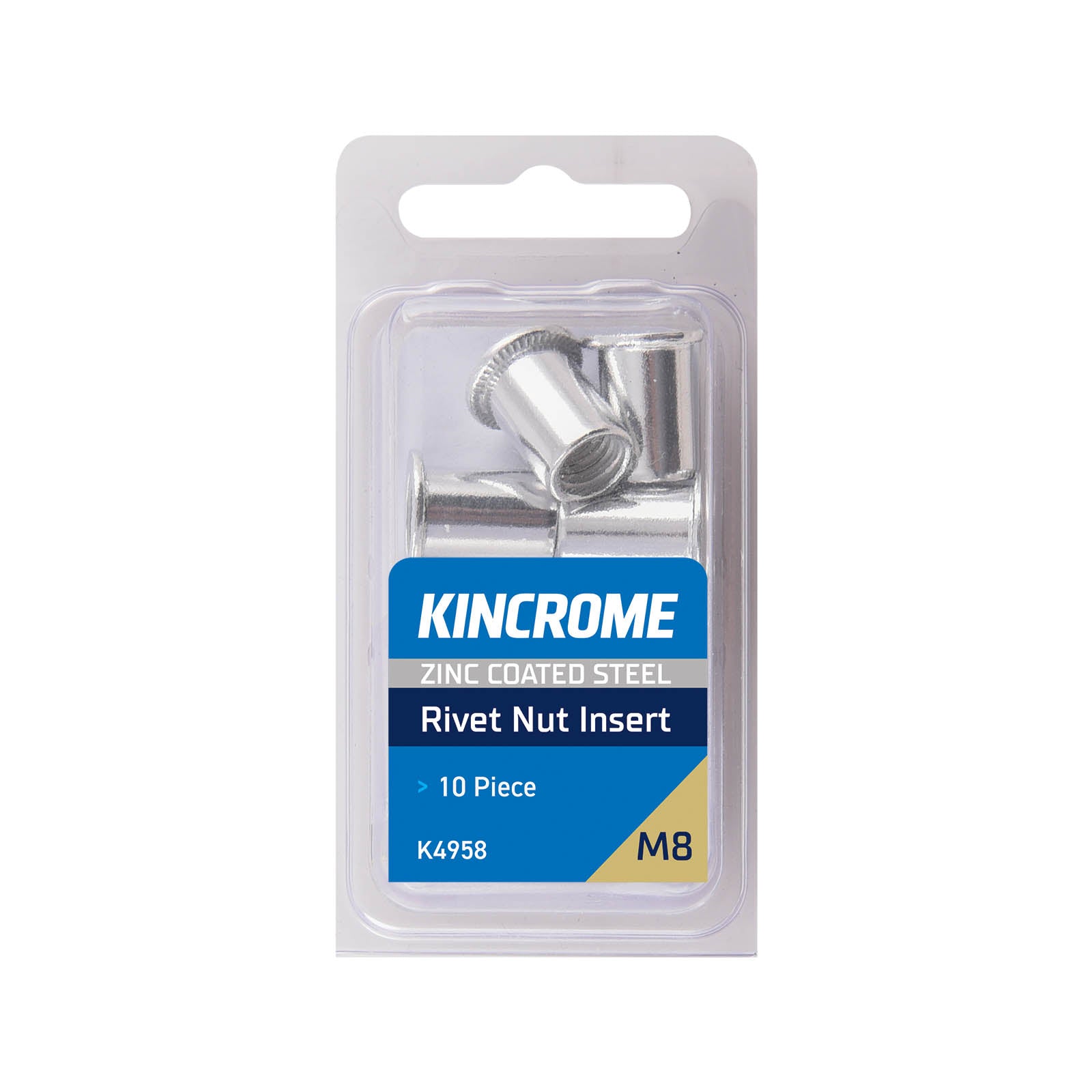 Kincrome Zinc Coated Steel Rivet Nut Inserts